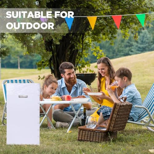Image of Tioncy 5 Pcs Cardboard Trash Cans Disposable and Reusable Corrugated Cardboard Trash Cans Recycling Bins Bulk with 10 Garbage Bags White Garbage Boxes for Parties Events(13 Gallon)
