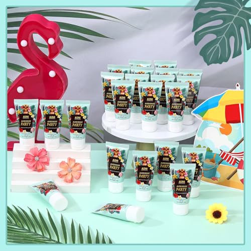 Image of 36 Pcs Travel Size Mini Sunscreen Bulk for Summer Vacation Spf 30 Water Resistant Sunscreen Lotion Sunblock for Thank You Gifts Hawaiian Wedding Pool Party Favor (Luau)