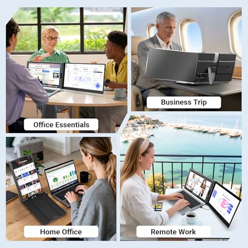 Image of Laptop Screen Extender, 14 inch FHD 1080P Laptop Monitor Extender, Ultra-Thin Portable Monitor for Laptop with USB-C /HDMI Port, Plug & Play for Windows /Mac /Android /Switch /PS5 /Chrome
