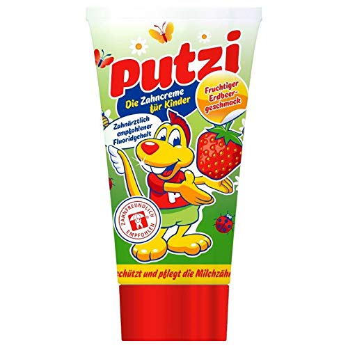 Putzi Zahncreme für Kinder Erdbeere - 6er Pack (6 x 50ml)