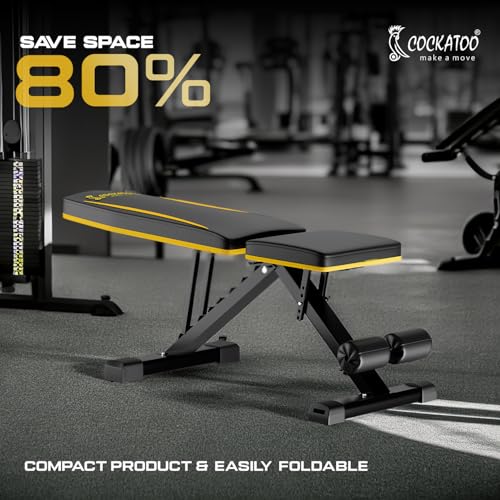 Image of Cockatoo Alpha X15 Strength Training Incline and Decline Bench Press For Home Gym, Flat and Upright Gym Bench For Home,Max User Weight-250Kg