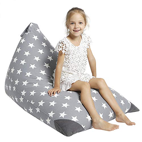 Aubliss Stuffed Animal Storage Bean Bag Chair Cover for Kids, Girls and Adults