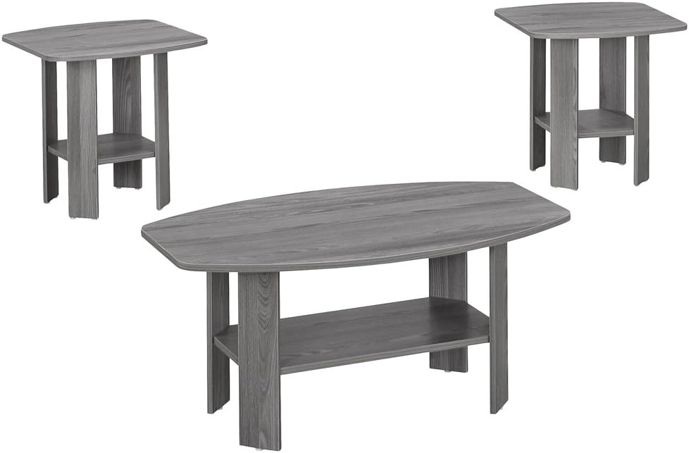 Monarch 3 Piece Table Set, Grey