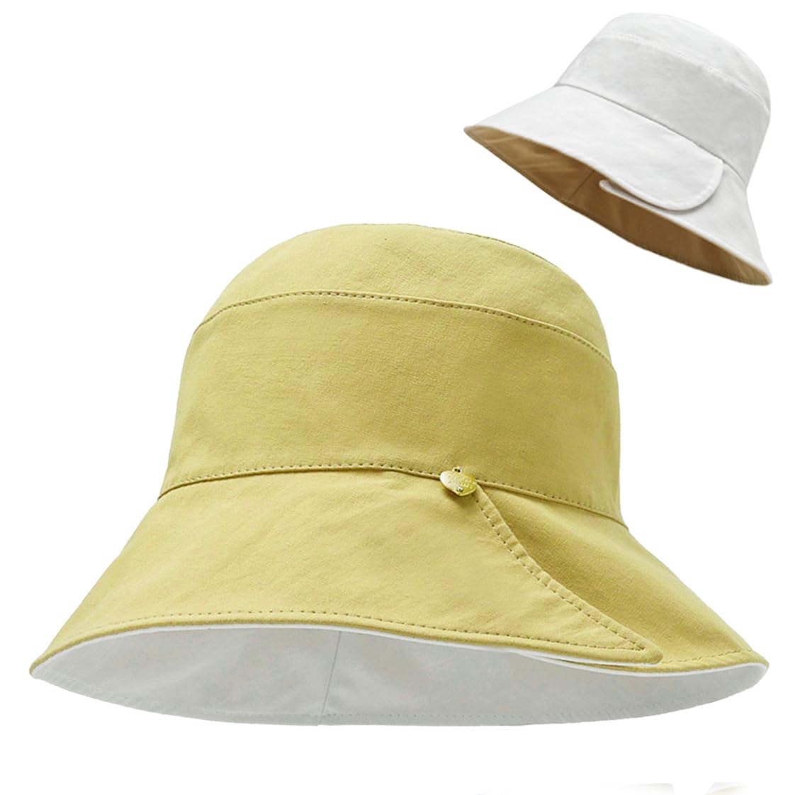 Rayson Sombrero de Pescador Unisex ala Ancha Borde Redondo Sombreros Sol de Plegables para Hombres Mujeres Plegables Senderismo Camping