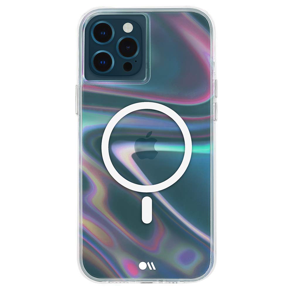 Sponsored Ad – SOAP BUBBLE - Case for iPhone 12 and iPhone 12 Pro (5G) - Compatible with MAGSAFE Accessories & Charging - 10 ft Drop Protection - 6.1 Inch - Iridescent Swirl