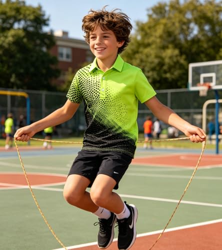 Image of uideazone Boys Polo Shirts Dry Fit Performance Golf Short Sleeve Casual School Uniform Size 5-14