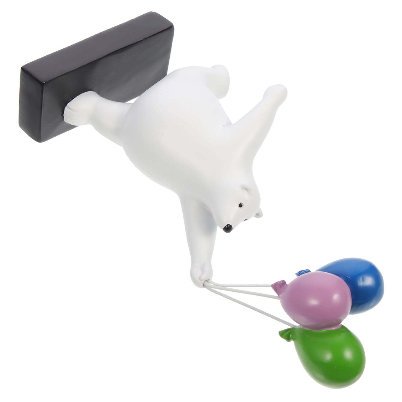 ibasenice Scultura Orsetto in Resina Palloncini Decorazione da Tavolo per Casa e Ufficio Design Cartoon e Aspetto Realistico