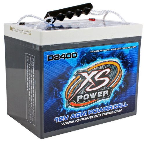 XS Power D2400 Car Audio 12 Volt 4000 Watt Power Cell Batteries with M6 Terminal Hardware