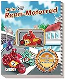 rennmotorrad helm  Mein Renn-Motorrad: mit Rennstrecke zum Mitmachen und aufziehbarem Motorrad.