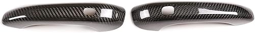 Miniatura 5 de 100% fibra de carbono real manija de puerta de coche cubierta ajuste 2 piezas para Porsche 718 911 2016-2020 Auto Exterior Accesorios (con agujeros)