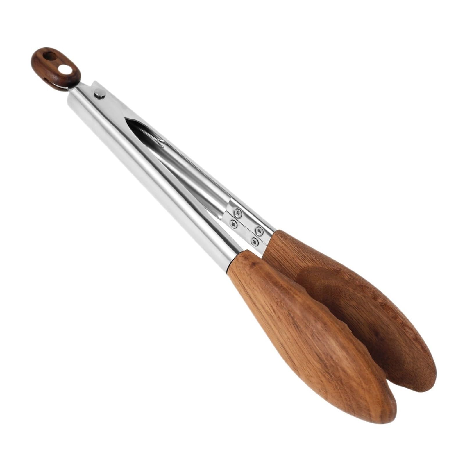 Compatibile con pinze in legno di noce Cucina versatile Manico in in acciaio inossidabile e for insalata punta che bloccano il servizio cibo