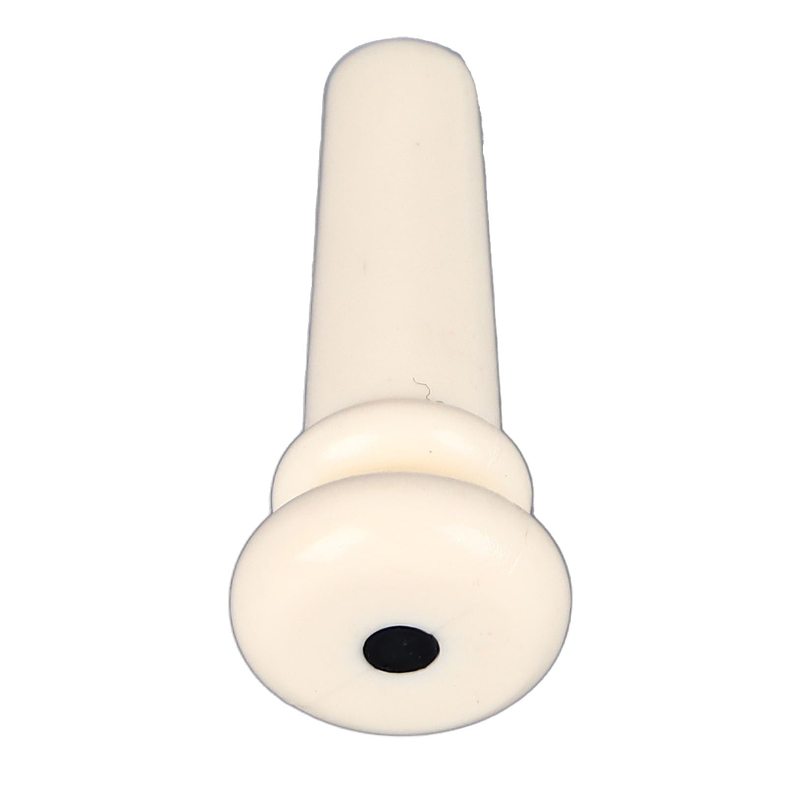 Acoustic Guitar End Pin, Plastic Guitar String End Pin Peg Button Replacement for Strap Fixing (White)