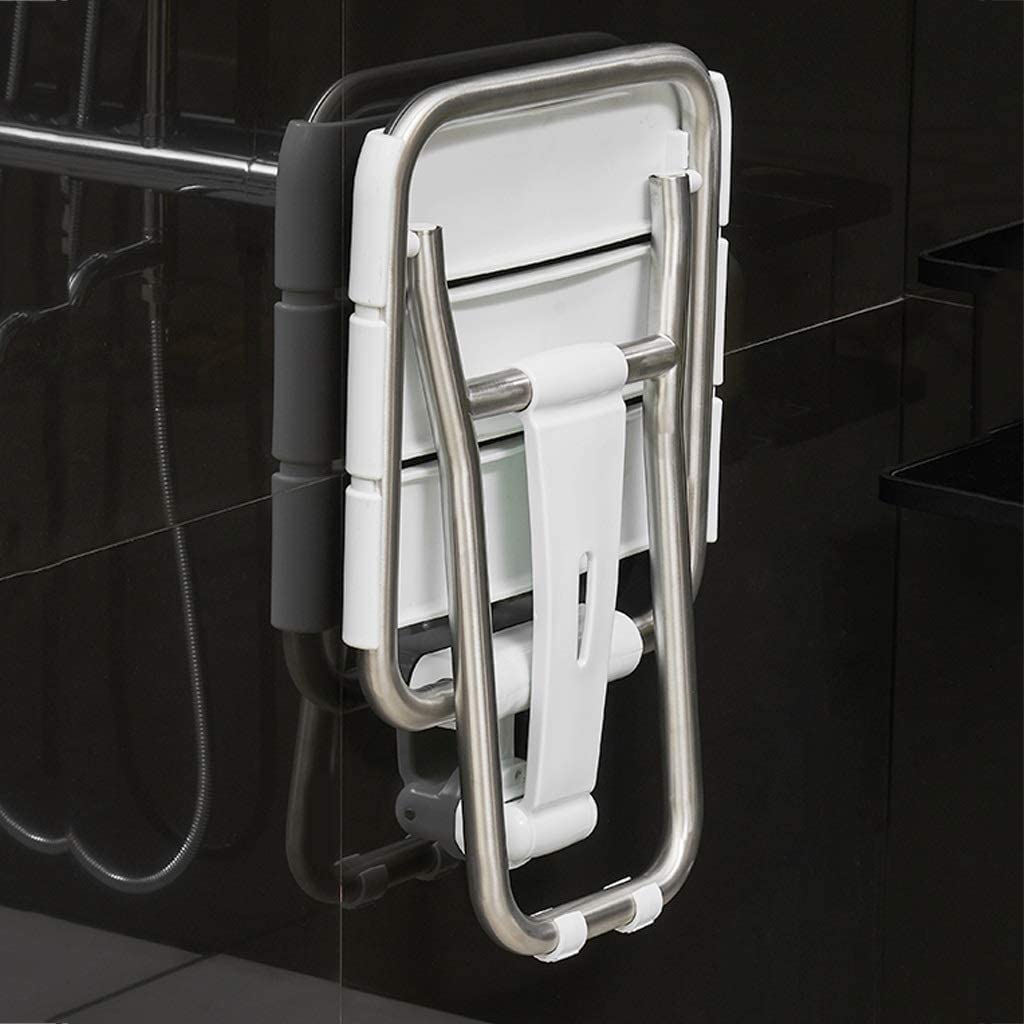 Taburetes de Ducha Plegables de Pared, Banco de baño de Acero Inoxidable, Taburete de bañera para Personas Mayores con discapacidad, Asiento Antideslizante de Seguridad, Silla de Ducha de pa