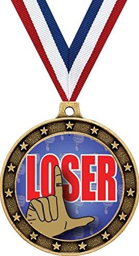 Crown Awards Gold Loser Medals - 2.5 Inch Funny Last Place Awards
