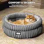 BALANCE Cat Bed Kitten Bed, Washable Round Cat Beds for Indoor Cats, Super Soft Plush Faux Fur Pet Bed for Puppy and Kitten with Anti-Slip Bottom - Image 2