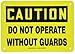 Accuform MEQC720VA Aluminum Safety Sign, Legend"Caution DO NOT Operate Without Guards", 7" Length x 10" Width, Black on Yellow