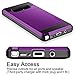 Vofolen Case for Galaxy Note 8 Case Wallet Card Holder ID Slot Sliding Cover Hidden Pocket Dual Layer Bumper Protective Hard Shell Tough Hybrid PC Rubber Armor Case for Samsung Galaxy Note 8 Purple
