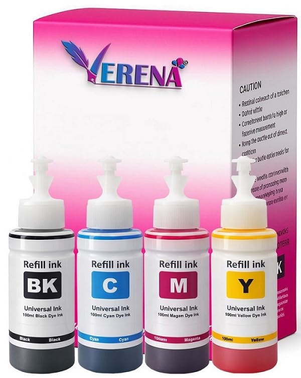 Image of VERENA Refill Ink Compatible for Canon Pixma E470, E470, E477, E400, E410, E417, E560, E3370, E4570, MG2577S Printers Cartridges