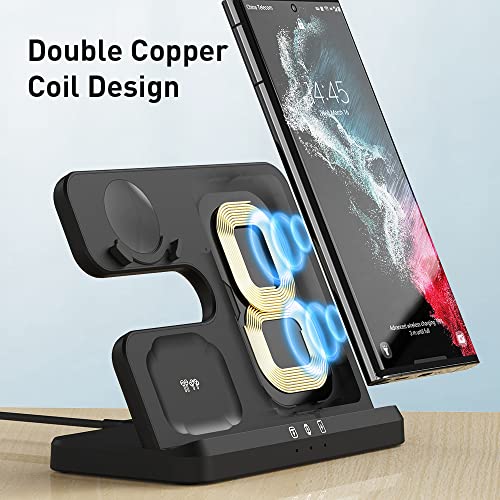 Carregador sem fio,base de carregamento rápido de 15 W para Samsung S22 Ultra/S22+/S22/S21/S20/S10,S