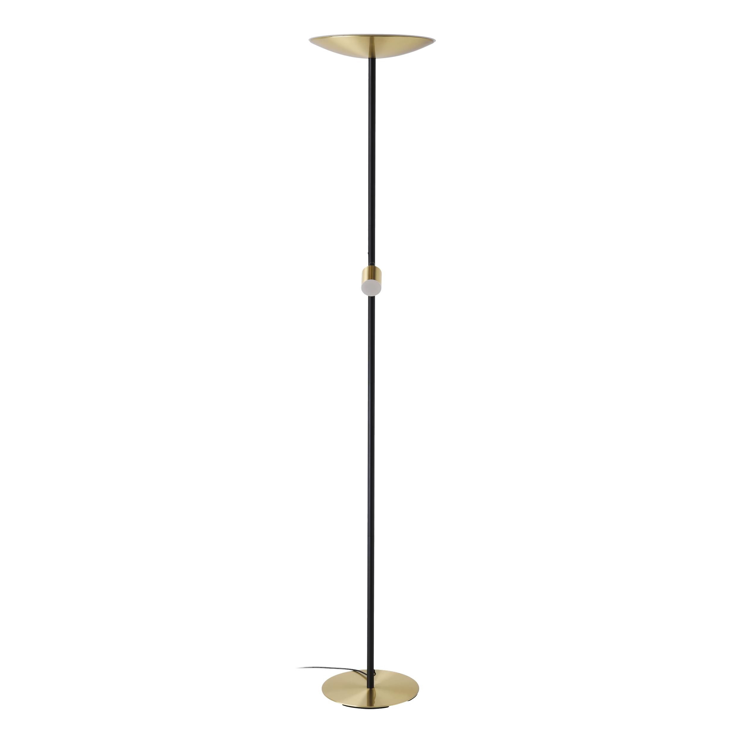 EGLO LED Stehlampe Conivarino, Lampe Wohnzimmer | Deckenfluter mit flexibler Leselampe, Standleuchte touch dimmbar, Stahl in Messing-gebürstet, warmweiß, 170 cm