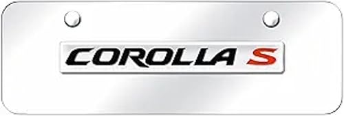 Au-TOMOTIVE GOLD INC. Placa de matrícula con licencia oficial para Toyota Corolla S (cromado)
