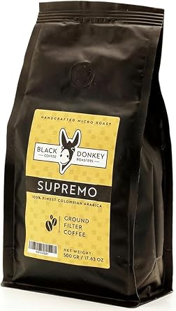 Black Donkey - 500g Ground Coffee SUPREMO | 100% Arabica | Medium Roast