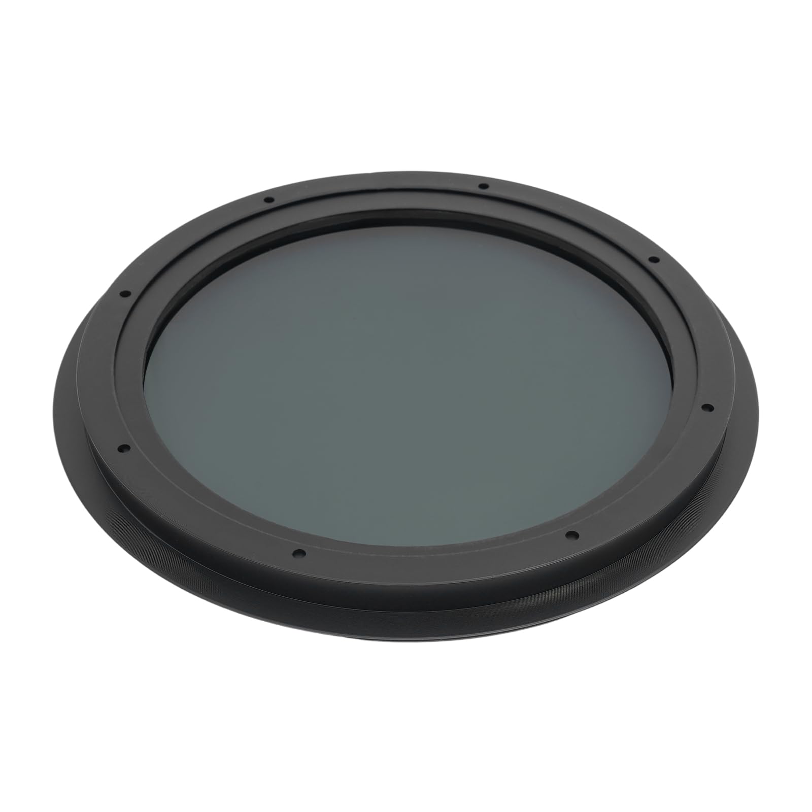 Ventana con cremallera redonda de 13 pulgadas con protección solar integrada, resistente a los rayos UV, aleación de aluminio y vidrio templado para caravana y caravana, diámetro: 13 pulgadas