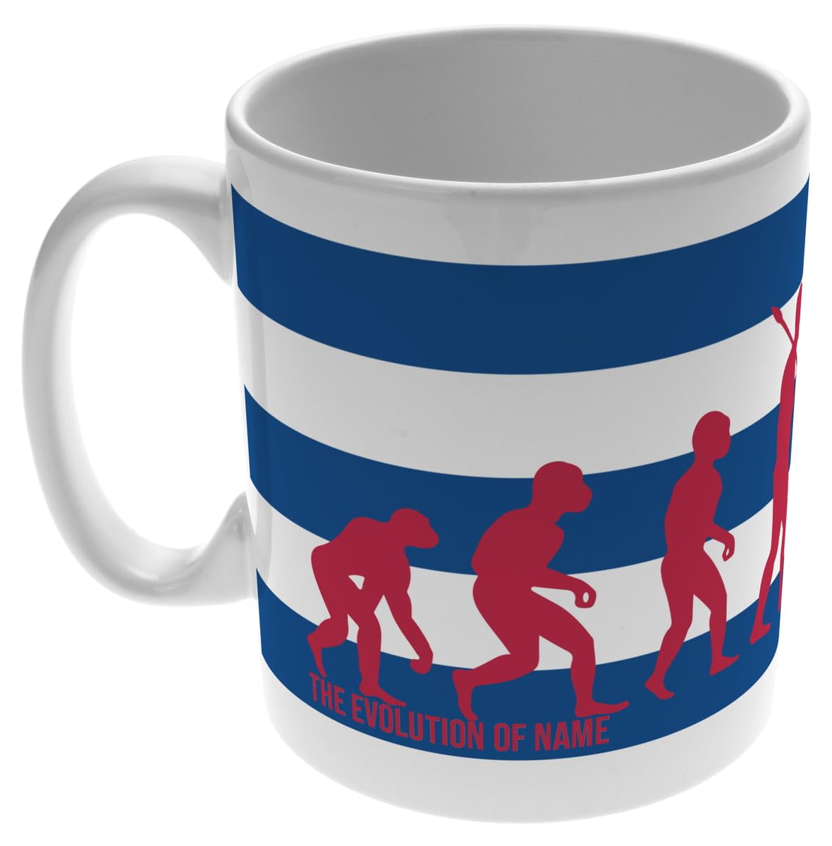 Reading F.c. Blue Personalised 'Evolution' 11Oz Ceramic Mug For Reading Fc Fans, Great For The Royals Football Supporters
