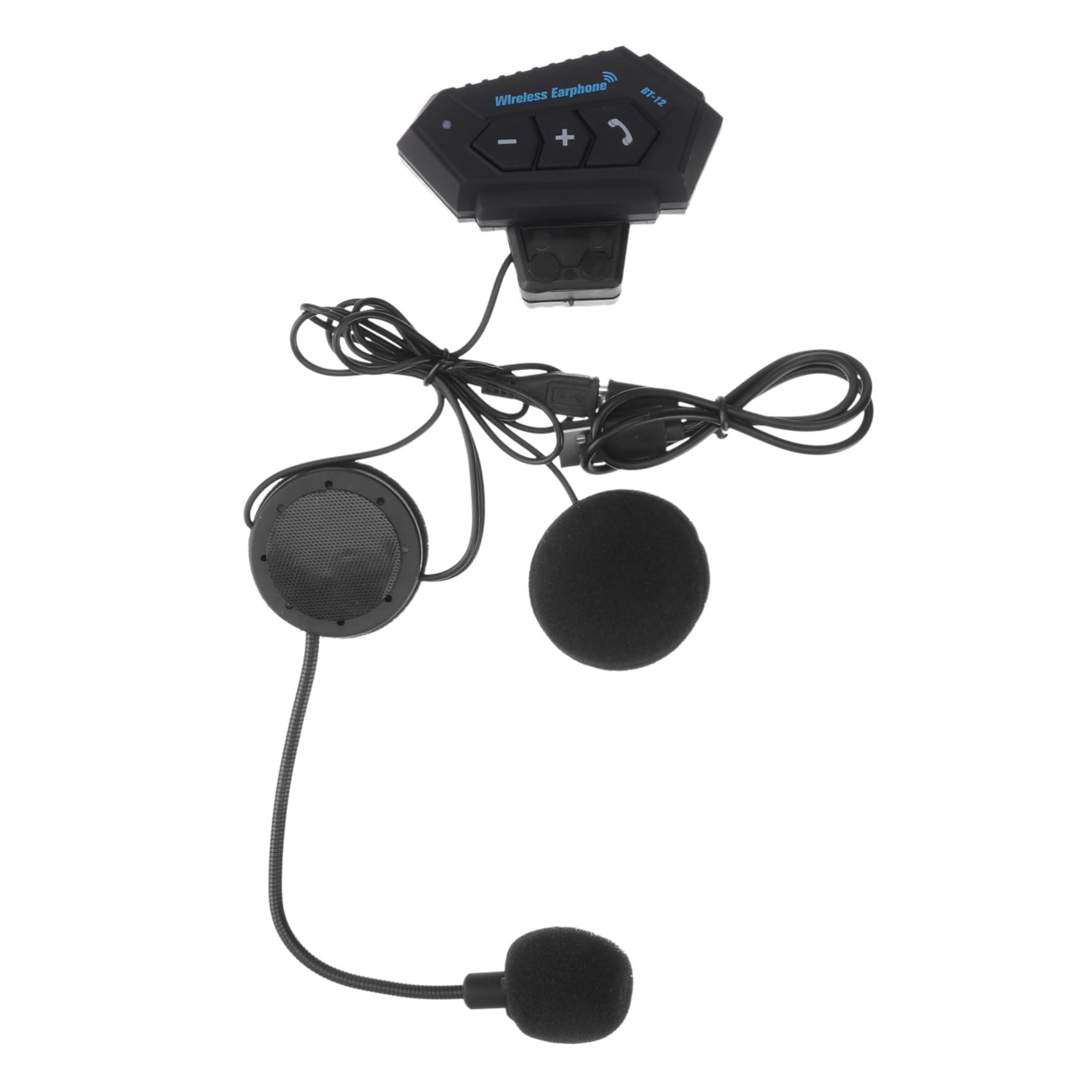 TOYANDONA Auricolare Wireless per Casco Moto con Connessione Stabile e Design Leggero in Plastica, per Sport All'aperto e Uso Motociclistico