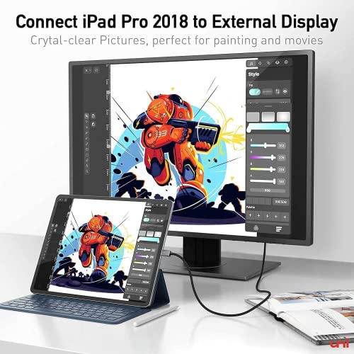 Uni - Cavo da USB C a HDMI da 4K, (compatibile con...