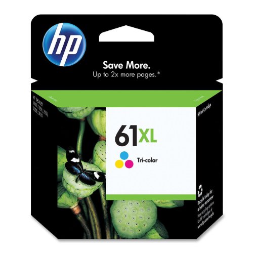 HP #61XL DeskJet 3050 / 3000 / 2050 / 2000 / 1050 / 1000 Tricolor Inkjet Cartridge, Part # CH564WN