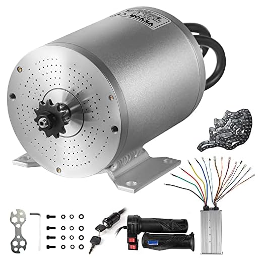 VEVOR Electric Brushless DC Motor,72V 3000W Brushless Electric Motor,4900RPM Brushless Motor Kit,w/Controller and Throttle Grip for Electric Scooter E Bike Engine Motorcycle DIY Part Conversion Kit