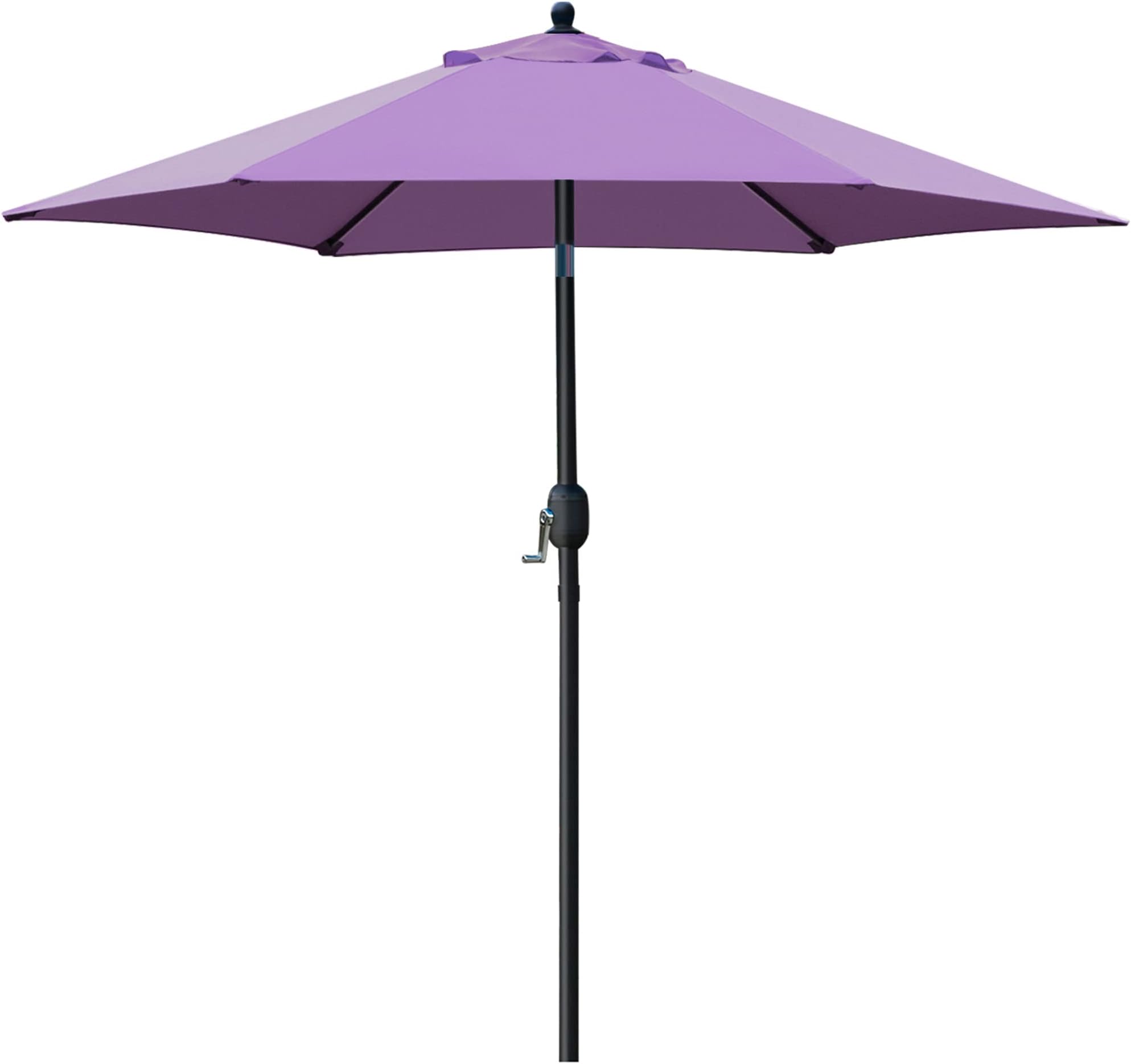 Sunnyglade7.5' Patio Umbrella Outdoor Table Market Umbrella with Push Button Tilt/Crank, 6 Ribs (Purple)