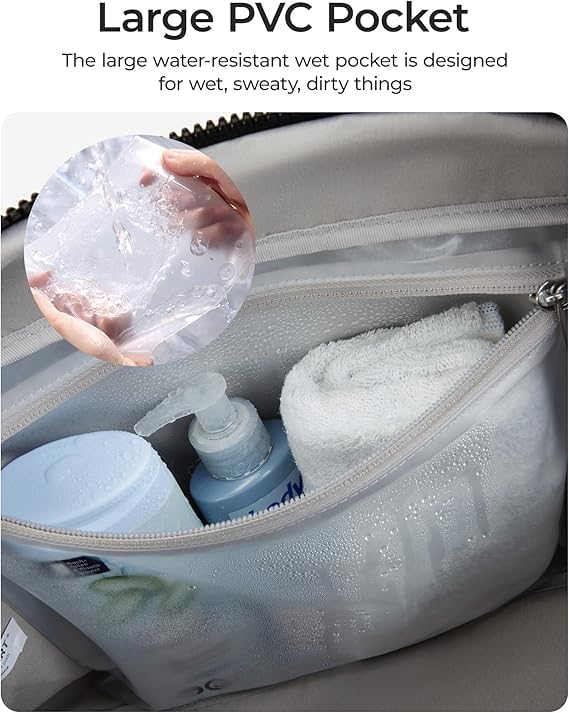 Image of Gym Bag for Women, Duffle Bag for Travel with Wet Pocket, Lightweight Carry on Weekender Duffel, Water Resistant