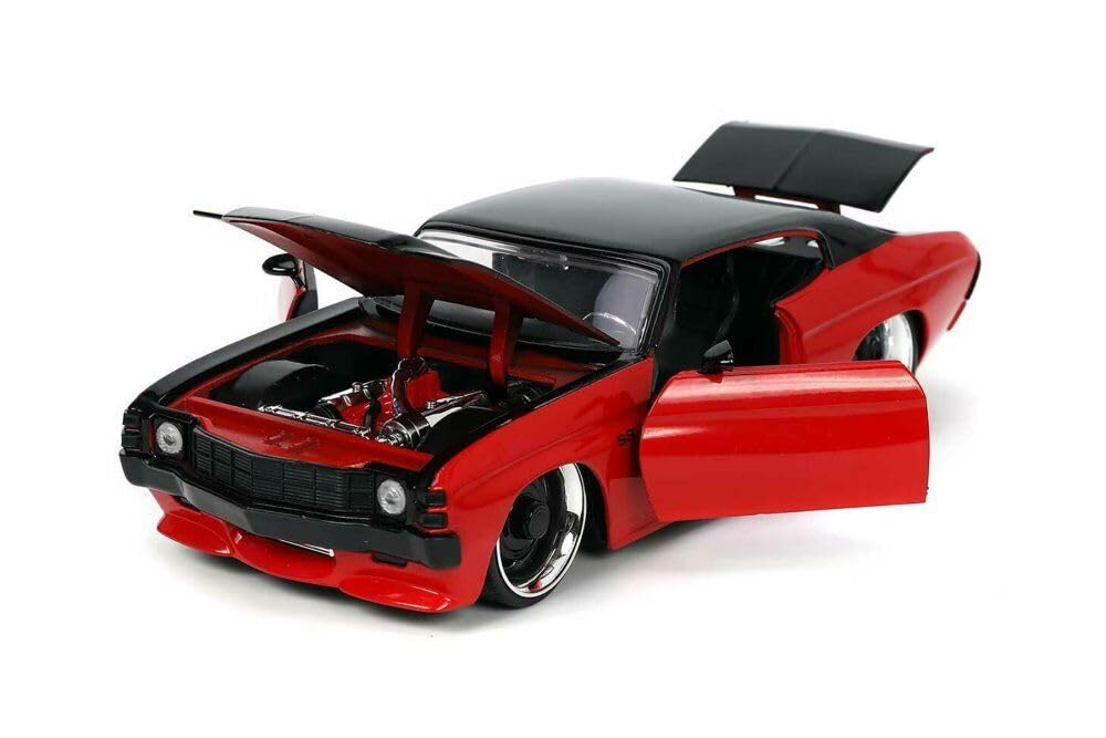 1971 Chevy Chevelle SS Black and Red Bigtime Muscle Series 1/24 Diecast Model Car by Jada 33041