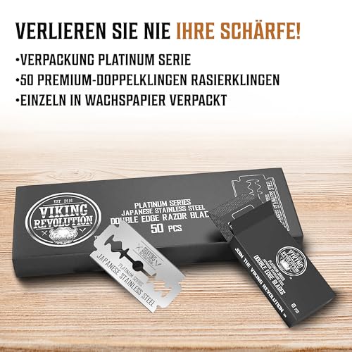 oppelschneidige Rasierklingen, 100 Stück, für Herren, Sicherheitsrasierklingen für Rasieren, Platin, japanischer Edelstahl – Ansicht 2