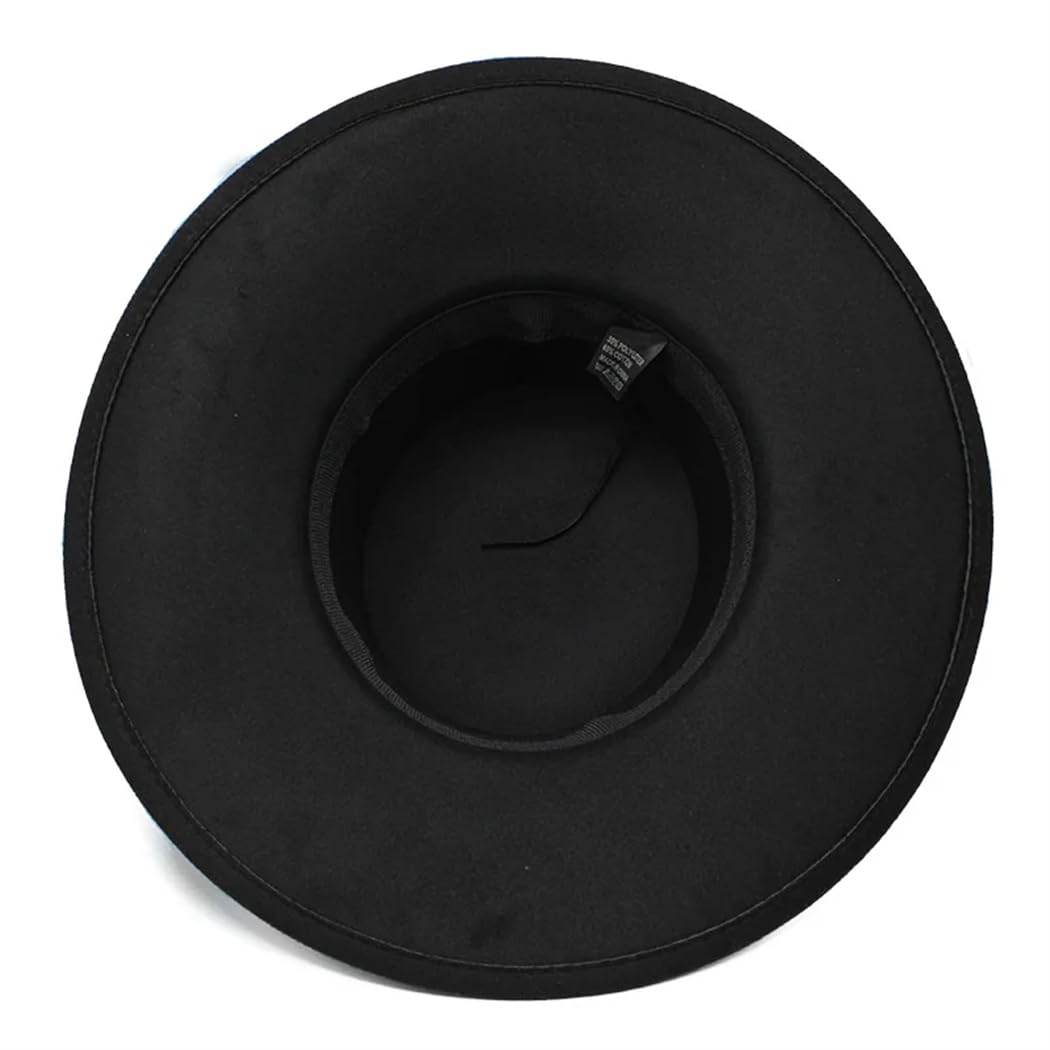 Cappello Fedoras da donna in feltro in raso, elegante, formale, per feste, cappello piatto da chiesa