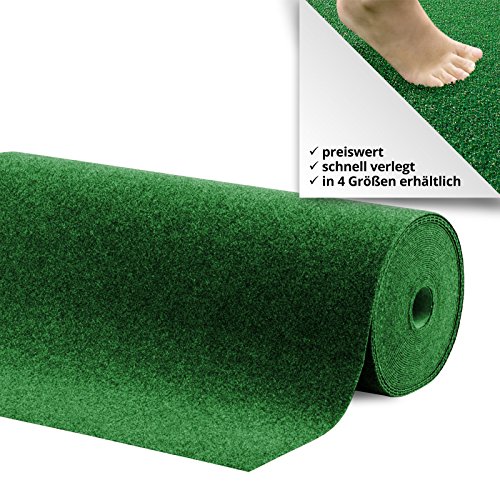 Preisvergleich Produktbild Evergreen Rasenteppich Kunstrasen Grün 2 x 2 m