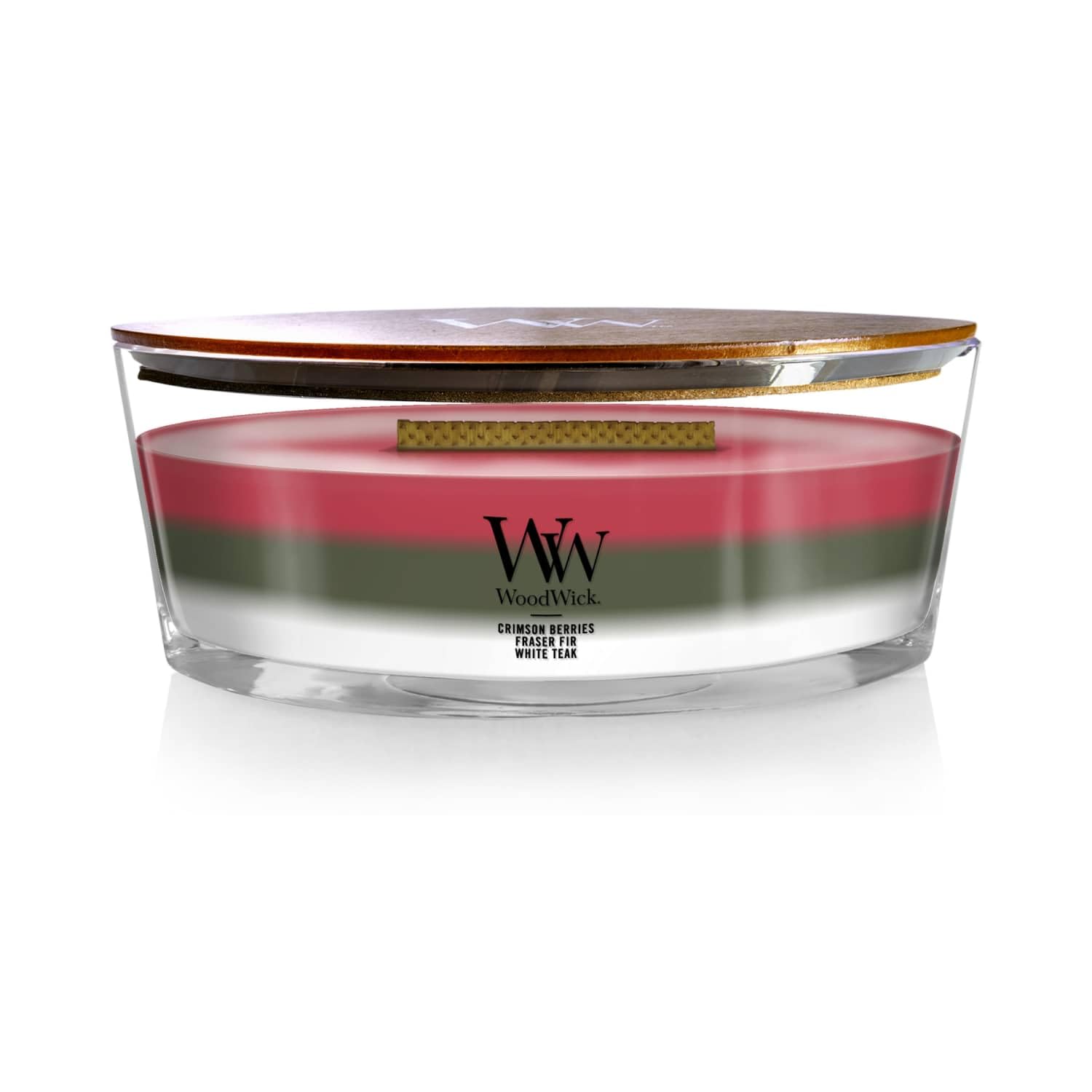 Winter Garland Trilogy Holiday Candle Gifts for Women and Men, 16 oz Ellipse Trilogy Candle with Crackling Wick