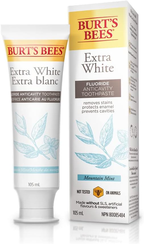 Burt's Bees Toothpaste With Fluoride, Extra White, Zen Peppermint, 105