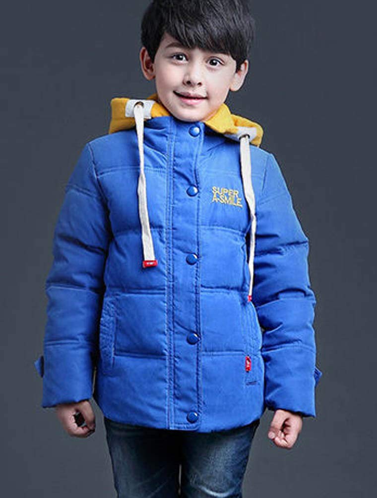 Cappotto con Cappuccio Parka Raggazzo Giubbotto Trapuntato da Bimbo Incappucciato Inverno 4-13 Anni