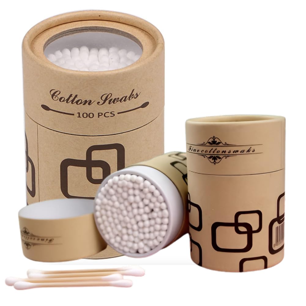 Bamboo Cotton Swabs, Double-Tipped Q-Tips, 200 Count in 2 Reusable Boxes, Tips for Baby Care, Makeup, Electronics | Eco-Friendly Biodegradable Cotton Buds (2 Boxes)-picture-30