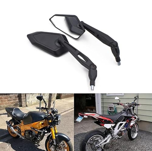 Espejos retrovisores de moto y bici eléctrica con adaptadores de 8mm y 10mm juego de 2 unidades 2