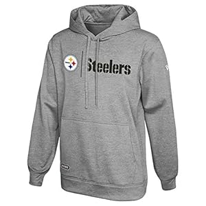 New Era NFL Men’s Cool Grey Gametime Pullover Performance Hoodie, Pro Football Sweatshirt, Pittsburgh Steelers, X-Large
