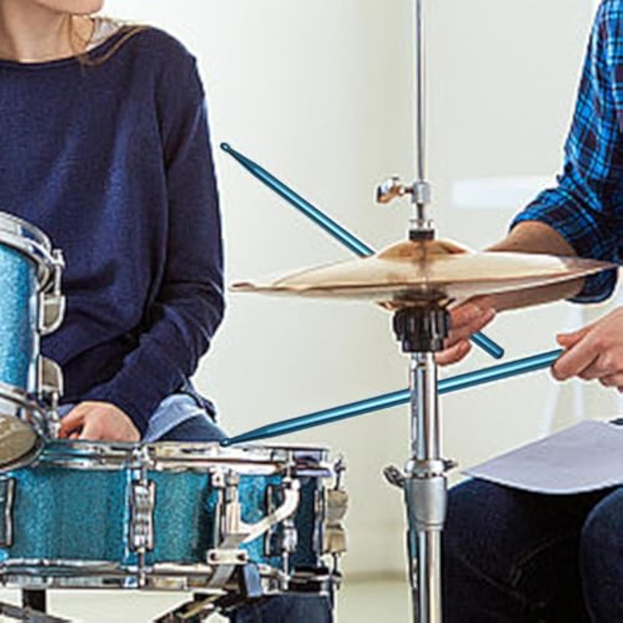 2 Pieces Aluminium Alloy Drum Sticks Drum Mallet for Kids