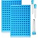 BBTO 2 Pieces 126-Cavity Square Silicone Mold Mini Candy Molds Ice Cube Tray with Silicone Dropper Clip for Making Homemade Chocolate Candy(Blue)