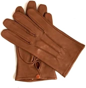 Mens Dress Leather Gloves Large, Saddle Brown