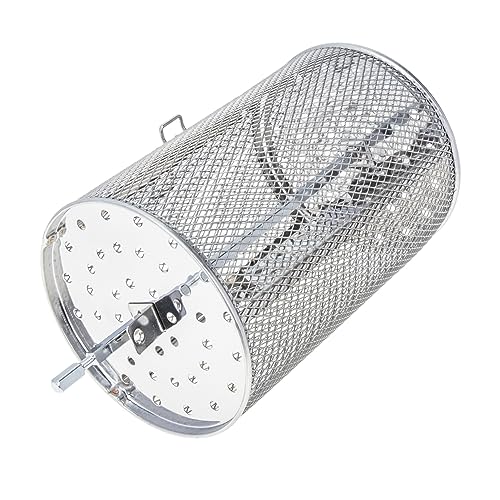 POPETPOP Stainless Steel Rotating Baking Cage Oven Grill Baskets Roasting Cages Must-have for Efficient Grilling and Baking