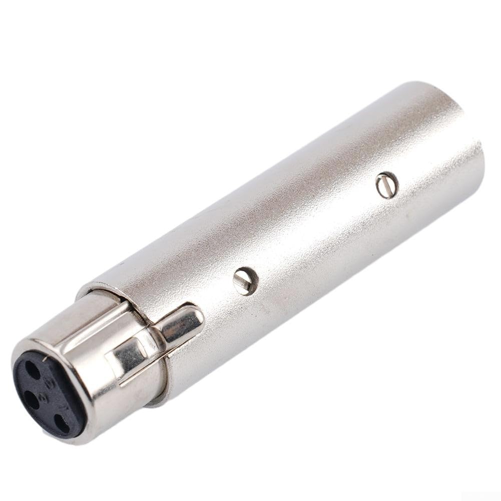do DMX 5 Pin na 3 Pin XLR adapter srebrny metal design dla (3 pin żeński do 5 pin Male)