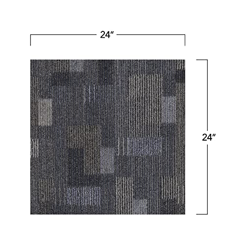 Image of Mohawk Basics 24 inch x 24 inch Berber (Loop pile), 0.09 inch Pile Height, Carpet Tile, PET Fiber, Ocean Deep Color,(96 sqft /carton), 24 Count (Pack of 1)